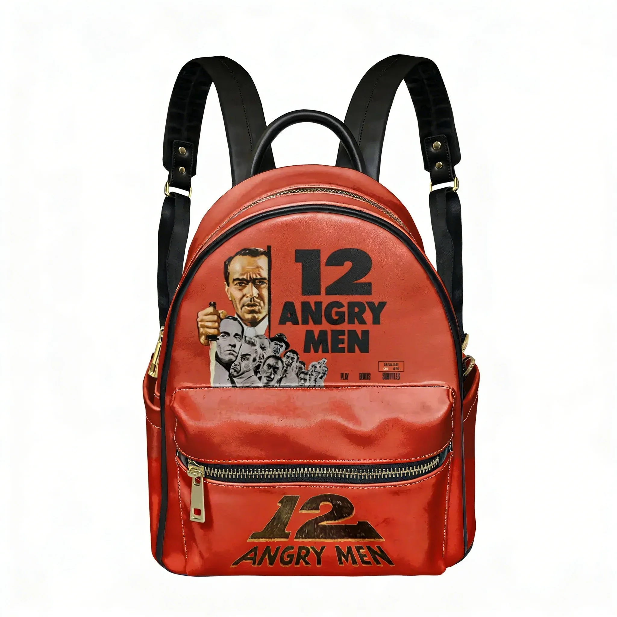 12 Angry Men movie retro poster old movie Backpack Womens Mens Double Shoulder Bag Business Travel Bookbag Rucksack Gift Daypack