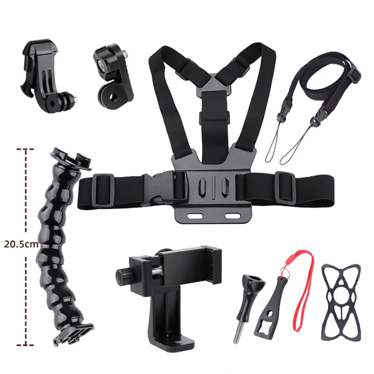 ADEGBO-Improved Chest Strap Mobile Phone Holder with Fixed Shoulder Neck Strap