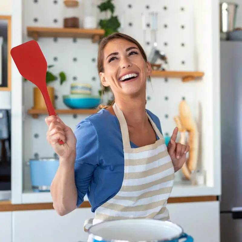 Spatule en silicone pour gâteau à la crème, outils de cuisine, grattoir, tourneur de crêpes, cuillère, centre commercial à salade, poupée de pâte, mélangeurs dramatiques