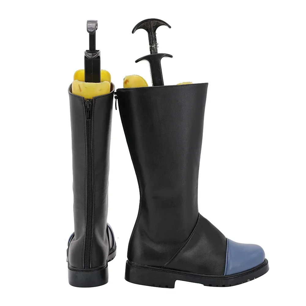 Genshin Impact Wind & Youth Cosplay Stiefel – schwarze Schuhe, individuelle Größe, Unisex-Passform