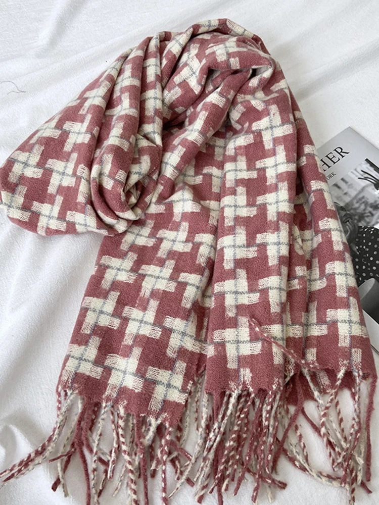 Écharpe de Sauna Tricotée pour Femme et Homme, Pashmina Chaud et Décontracté, Châle Rond, Nouvelle Collection Hiver