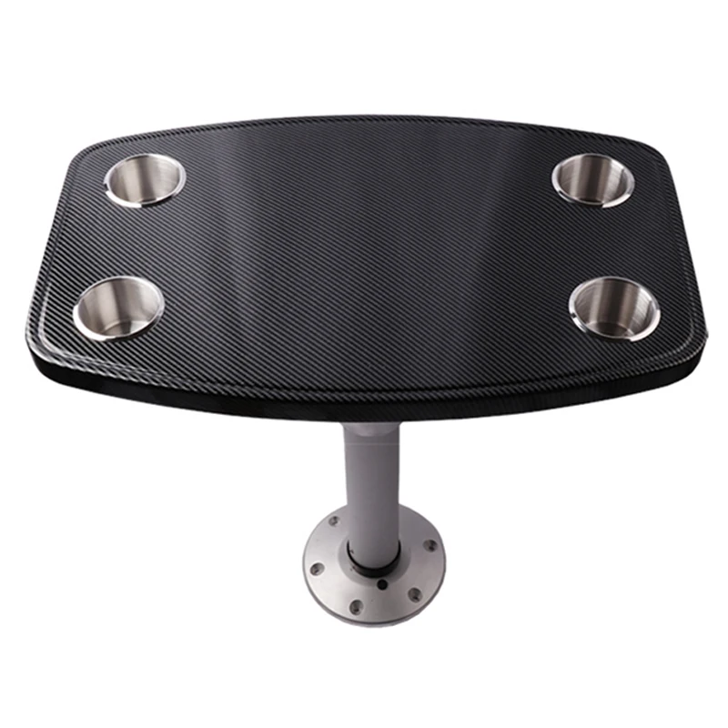 RV Lift Table Black Yacht Business Car Interior Modified Adjustable Table RV Parts and Accessories 600*380*30MM