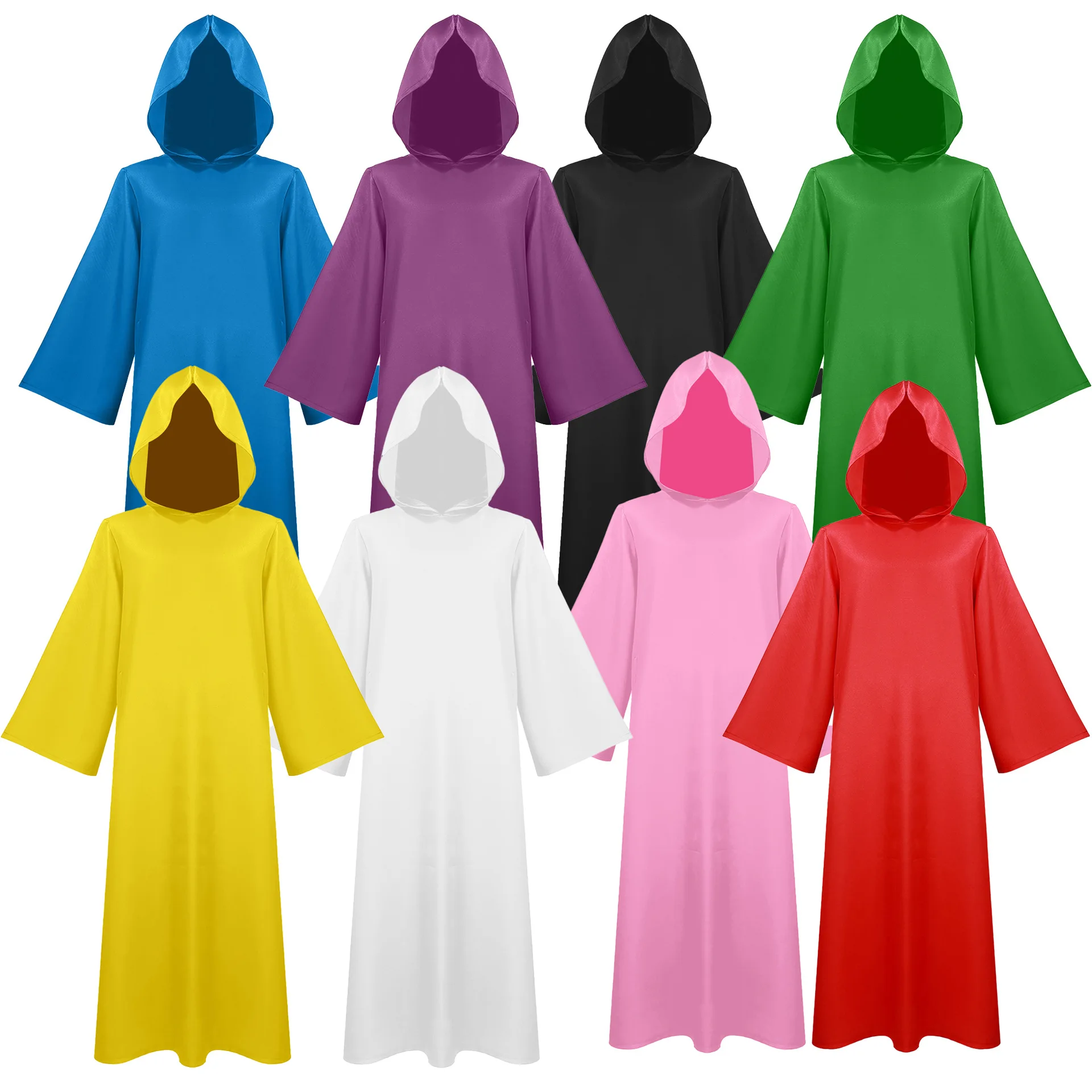 

Medieval Hatless Robe for Adults Halloween Cosplay Shadow Wizard Costume Polyester Spring 2025 New Cross-Border Item