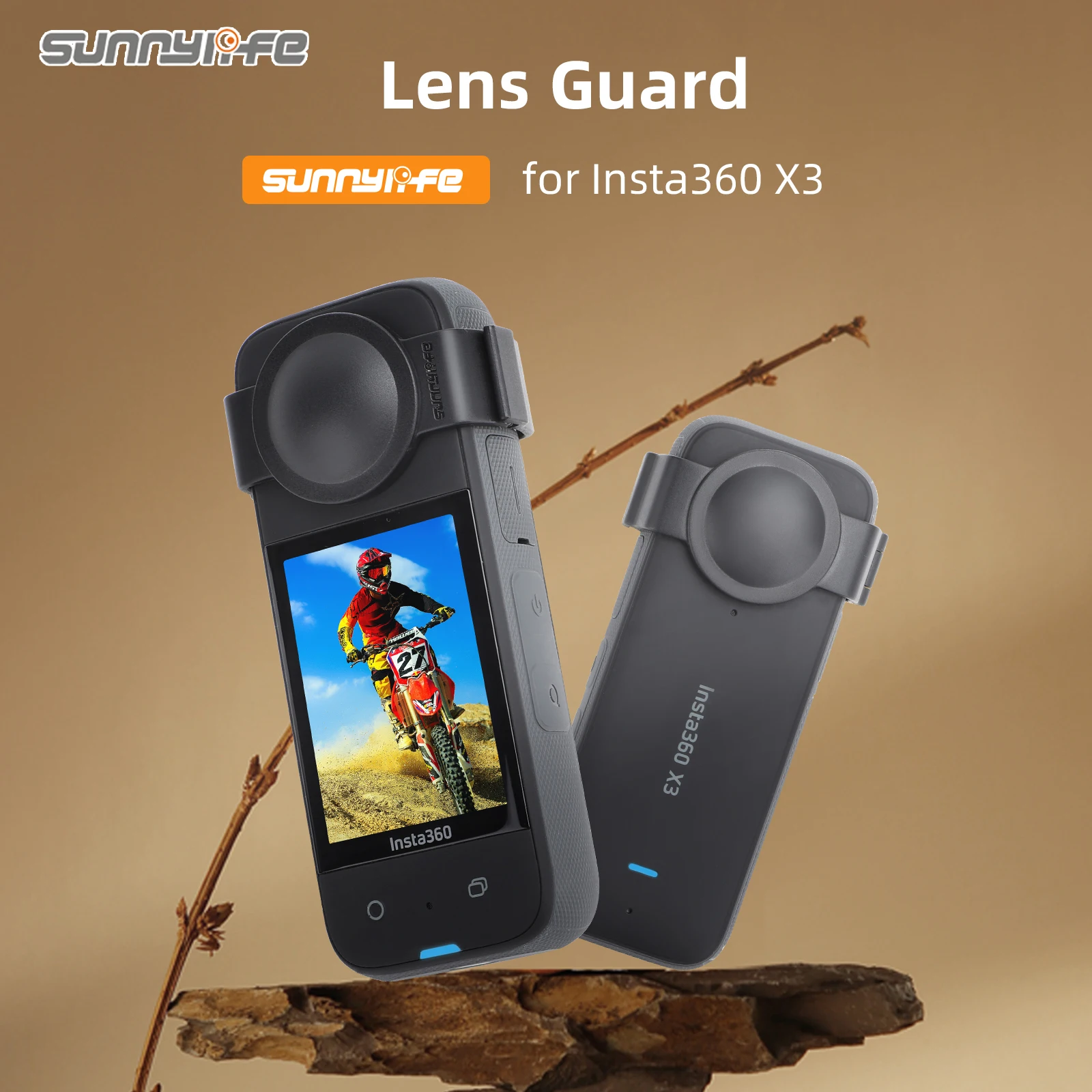 Sunnylife Pelindung Penutup Pelindung Lensa Antigores Aksesoris Casing Pelindung Tutup Keras untuk Insta360 X3
