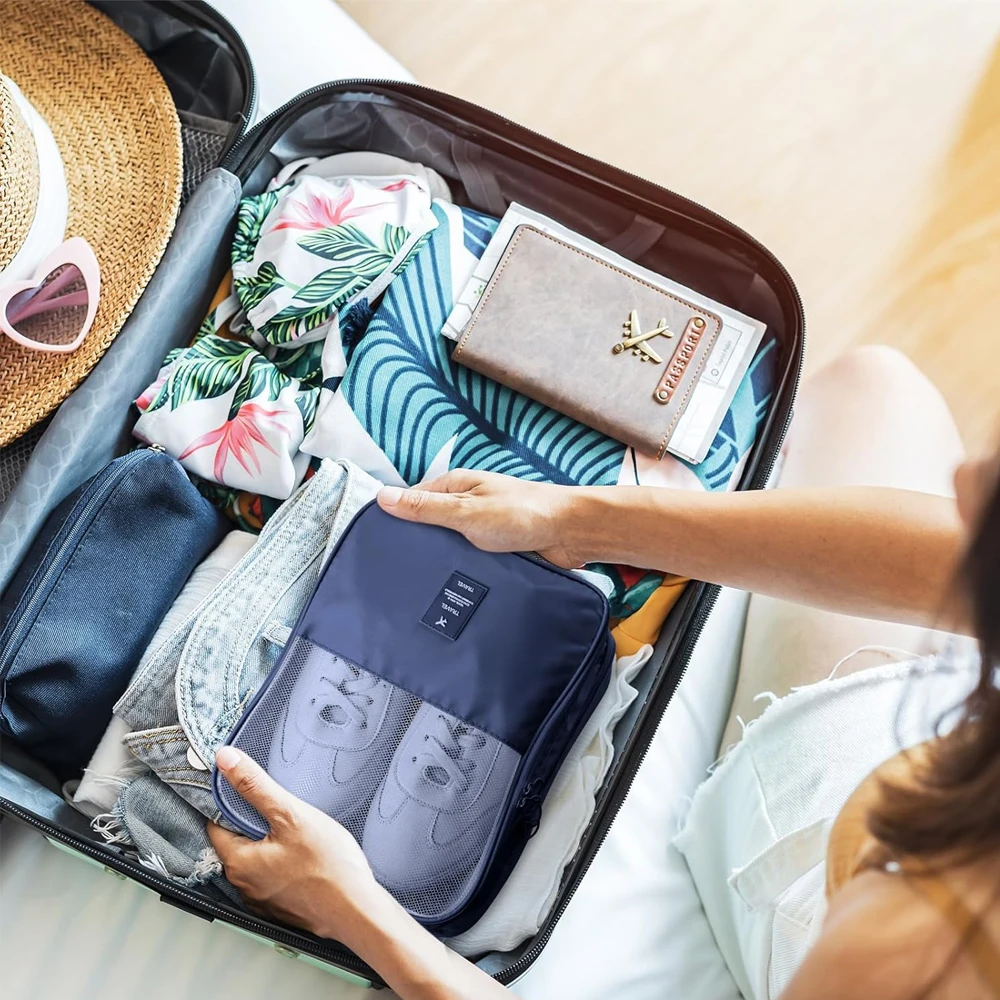 1PCS Shoe Bags for Travel Holds 3 Pair of Shoes Travel Shoe Bag for Packing Portable Shoe Cubes for Travel and Daily Use