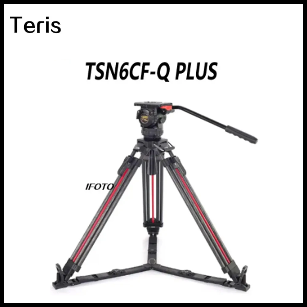 TERIS TSN6CF-Q PLUS Carbon Fiber Camera Tripod Kit with Fluid Head Load 7 KG DSLR