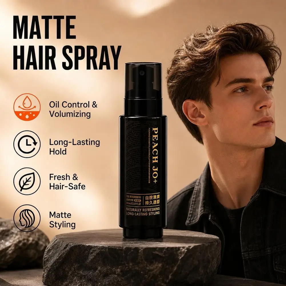 Hair Volumizing Spray Men Matte Hair Spray Strong Hold Fragrance Hair Care Long Lasting Hold Oil Control Fresh Styling Spray