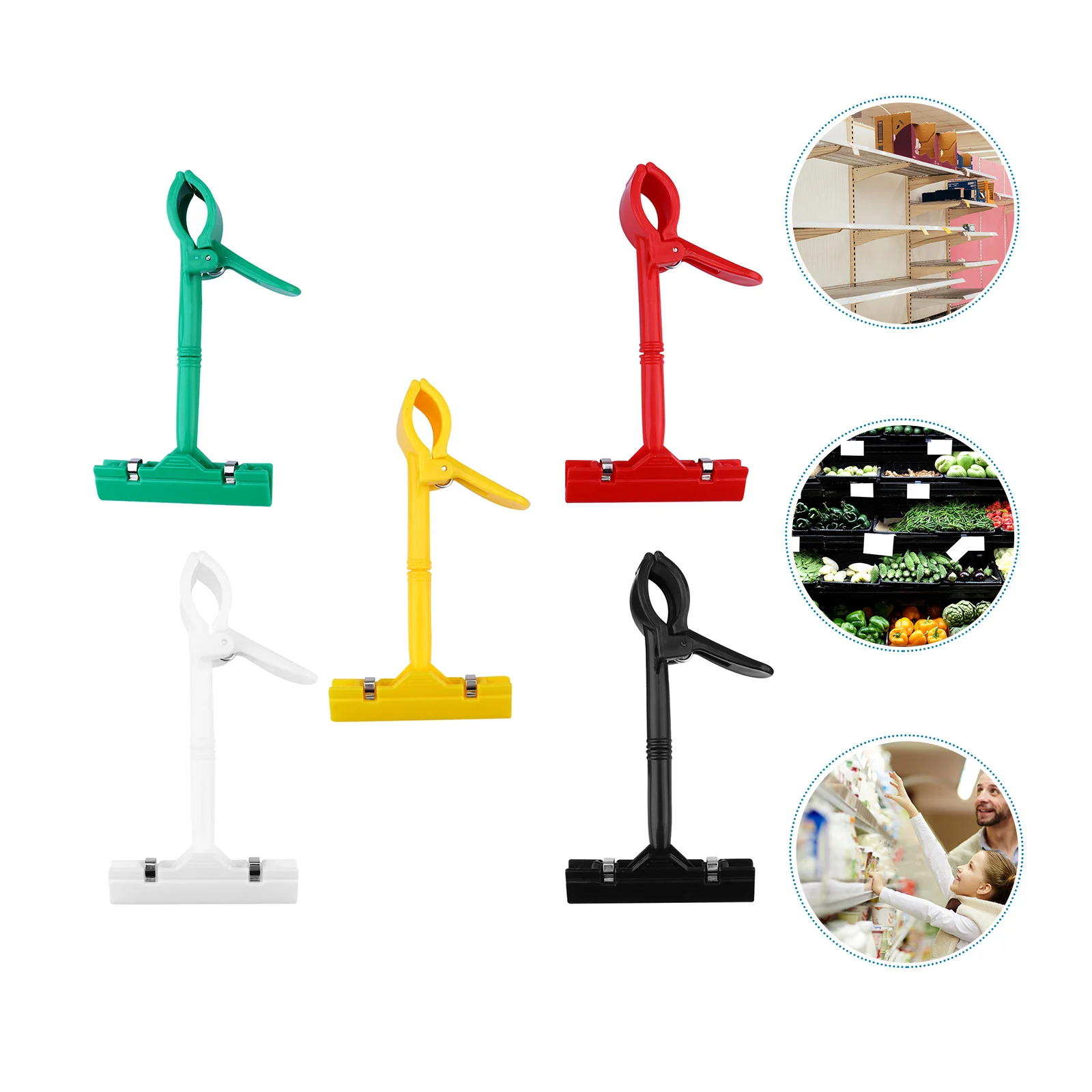 

5Pcs Free Loading Plastic Sign Clips for Advertising Display in Shops and Malls Plastic Sign Clip Advertising Display Clip