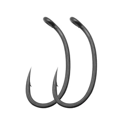 10pcs Carp Fishing Curved Long Shank Beak Point Hook Micro Barbed High Carbon Steel PTFE Coating-Super Slide Fishing Tackle