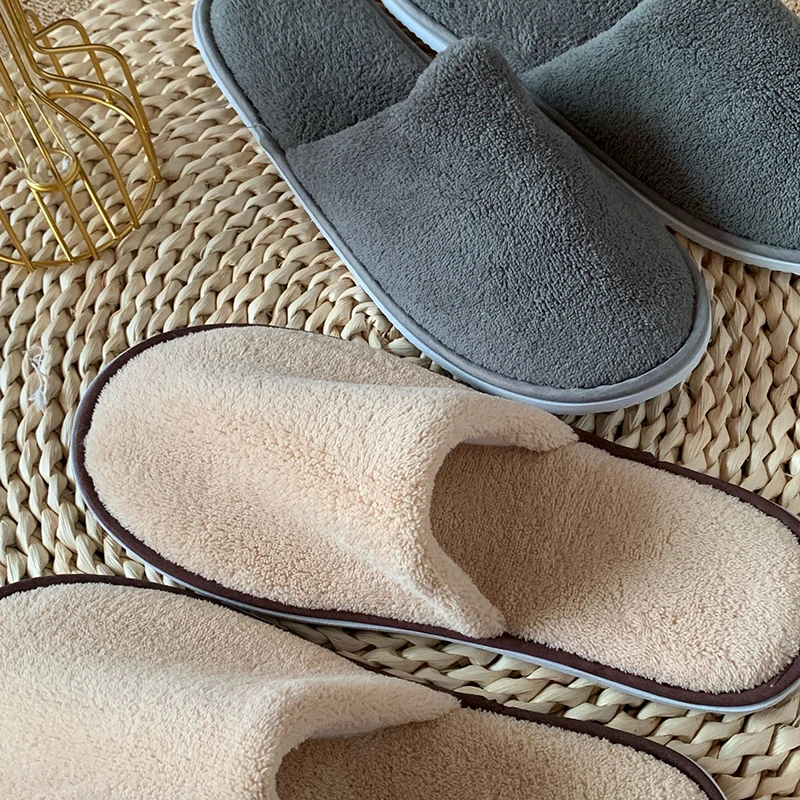 Disposable Hotel Slippers Men Guests Closed Toe House Hotel Friend Coming Slippers for Women Hotel Home Disposable Slippers