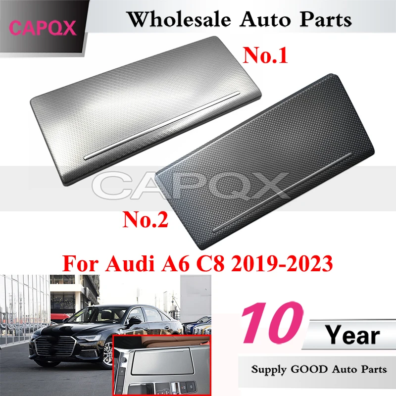 

CAPQX Front Center Control Cup Holder Cover Plate For Audi A6 C8 2019-2023 Dashboard Armrest Cup Lid Drinks Holder Cover
