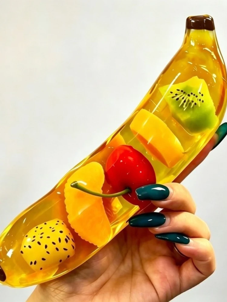 Frucht-Bananen-Gelee Quetschspielzeug Stressball Fidget Toys Große Slushy-Bananen-Quetschspielzeuge Quetschball ASMR Anti-Stress-Entlastungsspielzeug