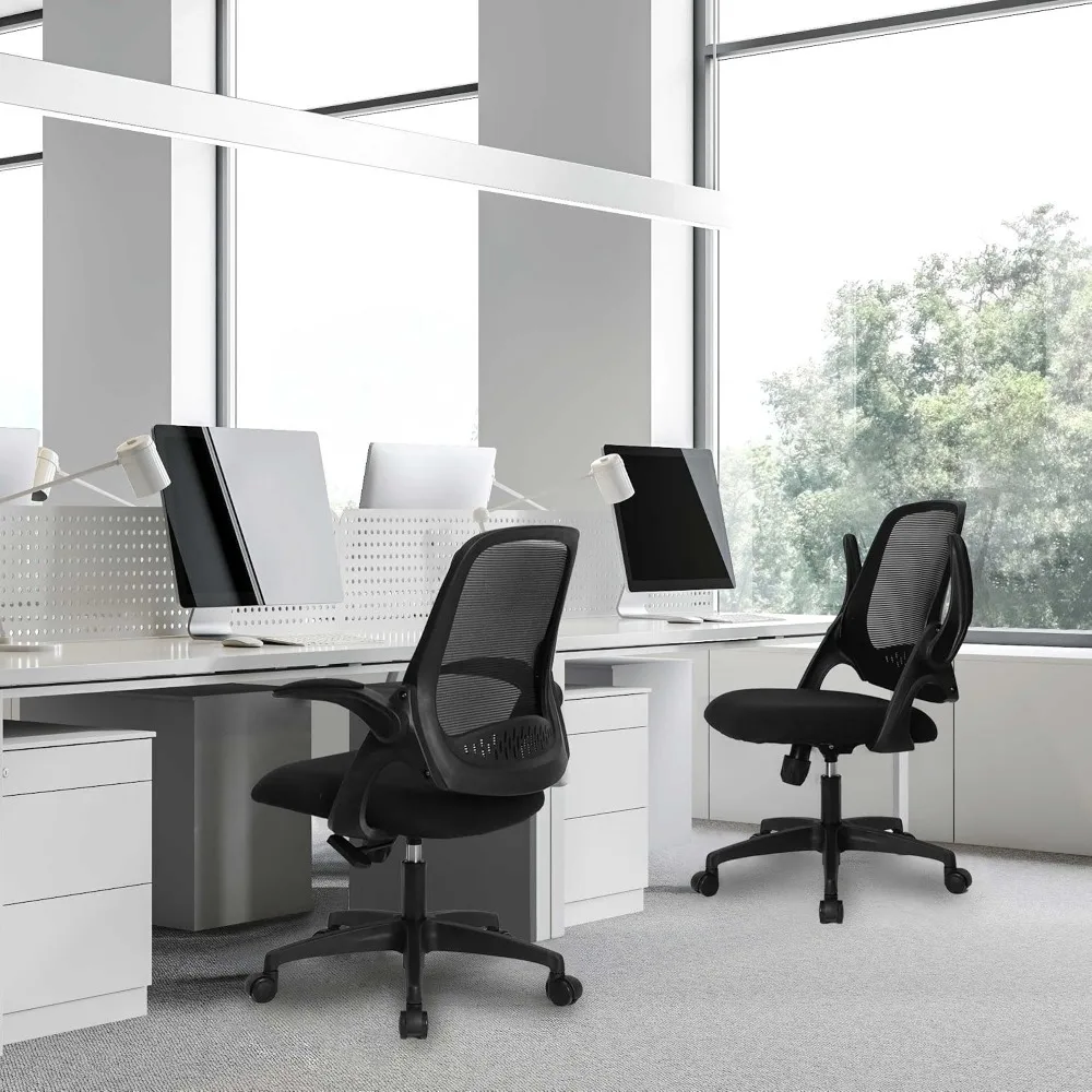 Ergonomic Desk Chair with Lumbar Support, Adjustable Height and Swivel Wheels for Comfort at Home Vanity view 6