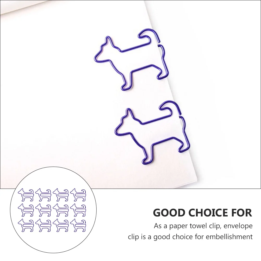 12 Pcs Bookmark Folder Metal Cartoon Clip Coloful Paper Clips 55x4x2cm Mini Binders Dog