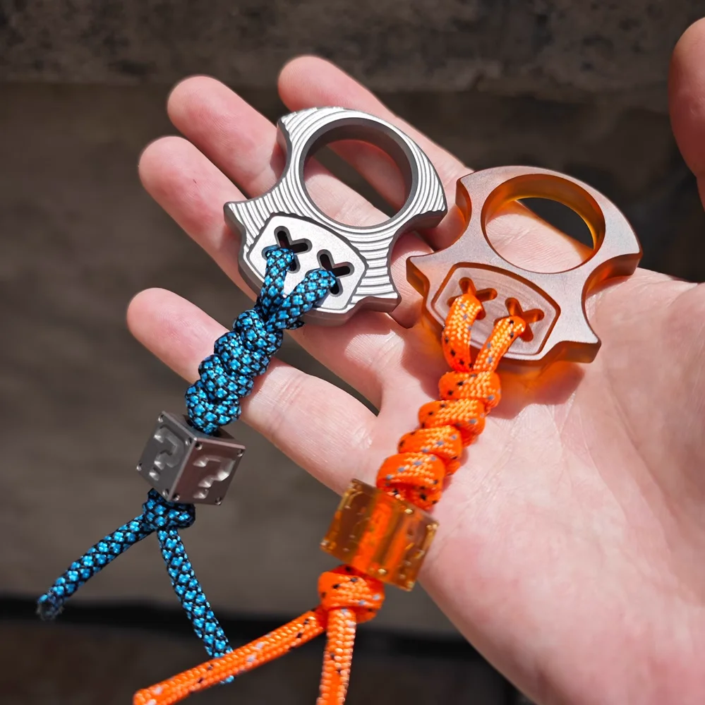 Imagem -03 - Edc Titanium Alloy Beads Pingente Paracord Decorações ao ar Livre Pulseira Camping Gear Ferramentas Edc