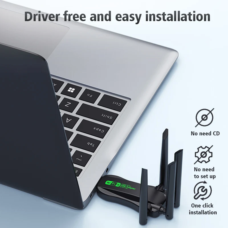 900 Мбит/с Wi-Fi USB-адаптер двухдиапазонный 2,4G + 5,8 ГГц Bluetooth 5,4 WiFi 6 Dongle 4 антенны беспроводной приемник для ПК/ноутбука драйвер бесплатно