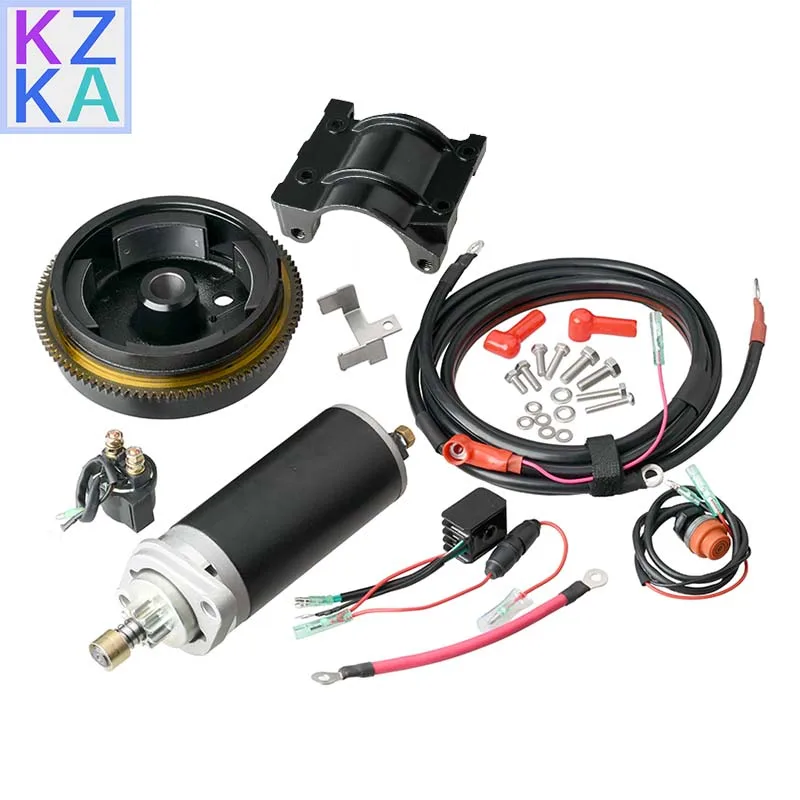 

Outboard Engine Rear Control Change to Electric Start Engine Kit for YAMAHA 2 Stroke 15HP Boat Motor Accessories (New Style)