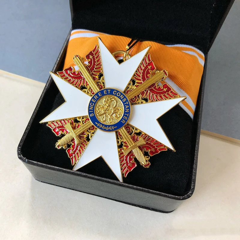 A Replica Of The German Emblem With A Three-layer Structure Of The Prussian Cross Red Eagle Medal