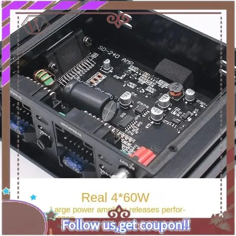 ABBG-DC-12V 4CH DSP Power Amplifier RMS 4X60w Car Audio Lossless Upgrade Plug And Play Audio Amplifier For Car Large Screen