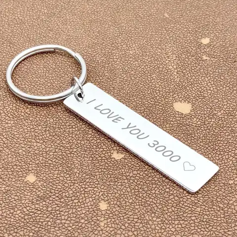 1 पीस साधारण स्टेनलेस स्टील कीचेन, आई लव यू, 3000 कीचेन, पुरुषों के लिए, कीरिंग, ज्वेलरी, परिवार, प्रेमी, दोस्तों के लिए उपहार 10 best sales प्रेम चाबी का गुच्छा - №9