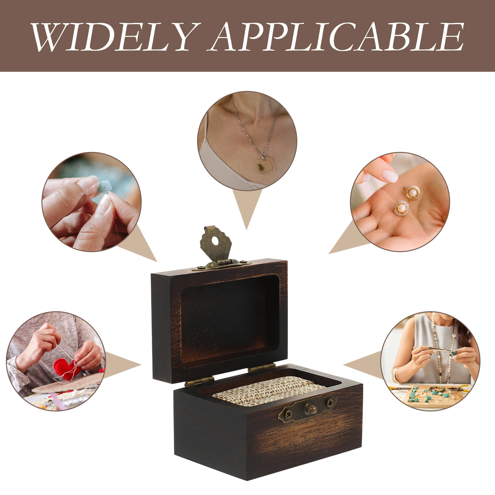 

Винтажная деревянная шкатулка для ювелирных изделий, чехол для колец из цинкового сплава, ganizer, пылезащитная коробка для хранения обручальных колец для предложения, свадебная церемония