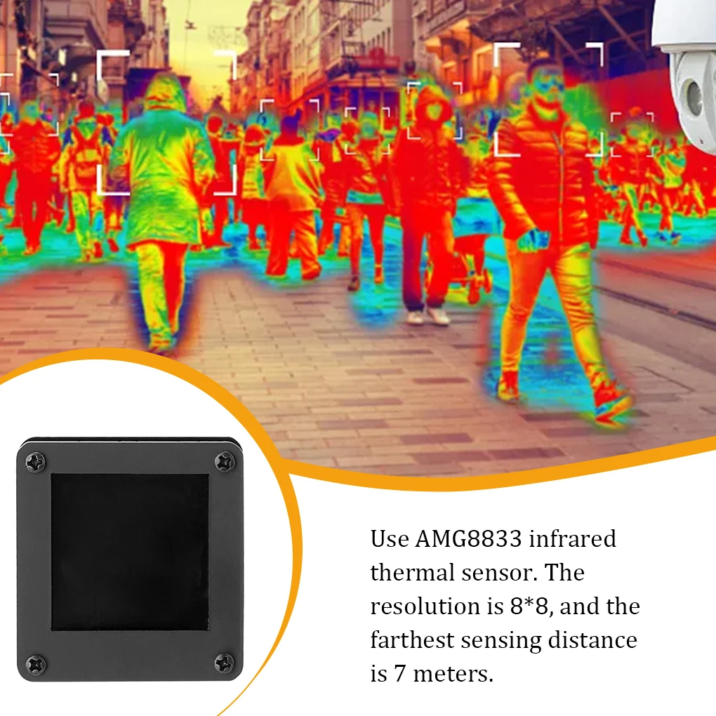 AMG8833 PCB Infrared Thermal Imager USB Power Professional 7m 8x8 Multi-modes Temperature Imaging Testing Camera Heat Detector