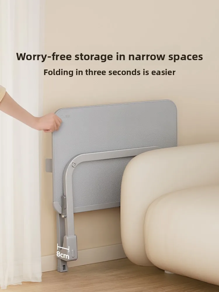 Foldable Narrow Bedside Table Mobile Lift Living Room Computer Desk Sofa Side Table Home
