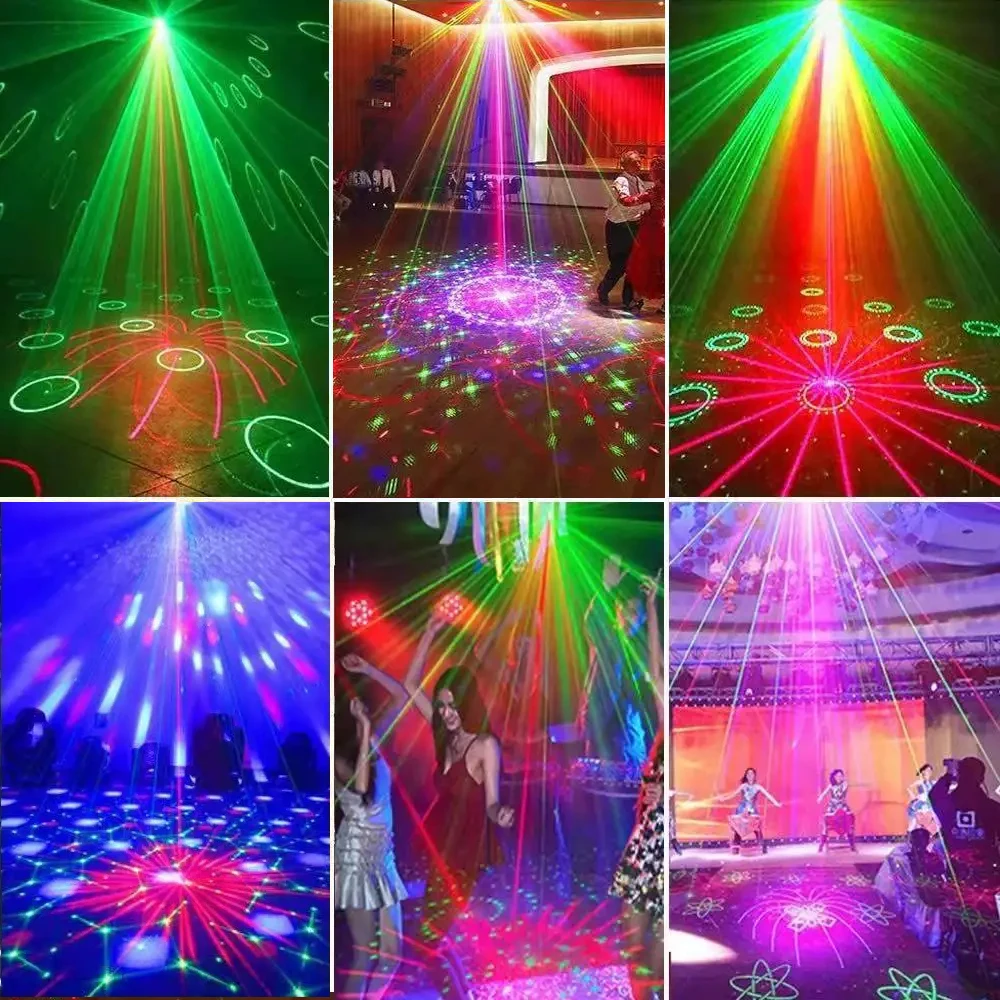 Imagem -02 - Modelados Led Disco Luzes Luz de Palco dj Party Laser Projetor Luz Strobe Party Club Home Decoração do Feriado Lâmpada 72