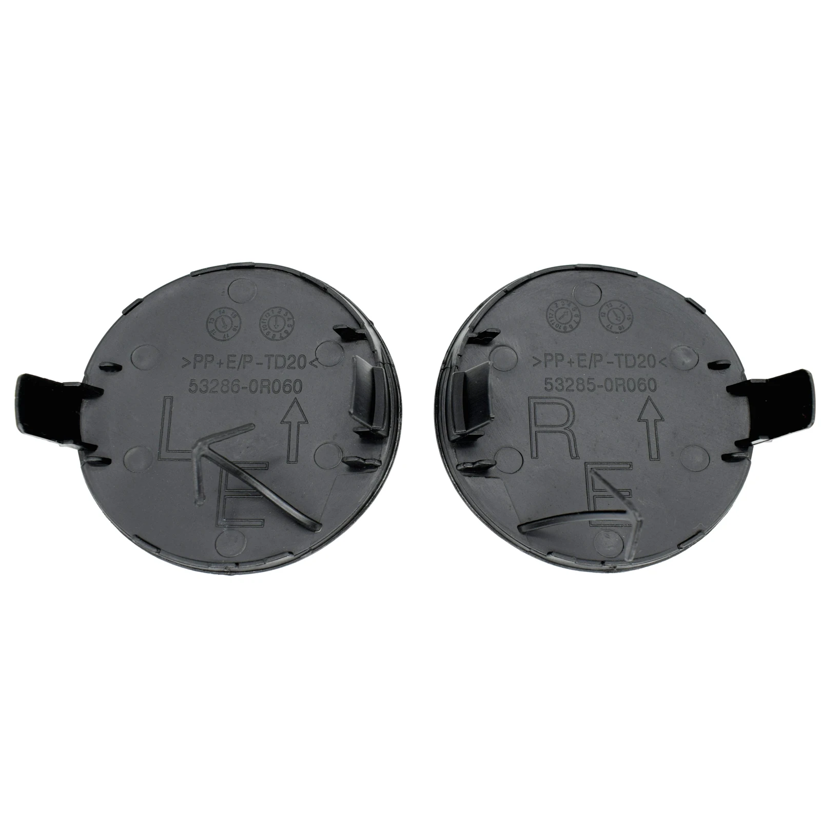 Cubierta de gancho de remolque delantero, parachoques de remolque, tapa derecha e izquierda para Toyota RAV4 XA40 2013-2015 53285-0R060 53286-0R060, piezas de coche, 2 piezas