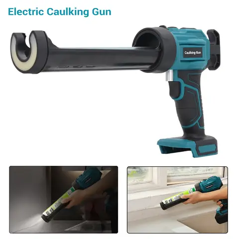Pistola de calafateo eléctrica para Makita, herramienta selladora de pegamento adhesivo de vidrio y cemento con batería de 18V, pistola de pegamento de vidrio inalámbrica (sin batería)
