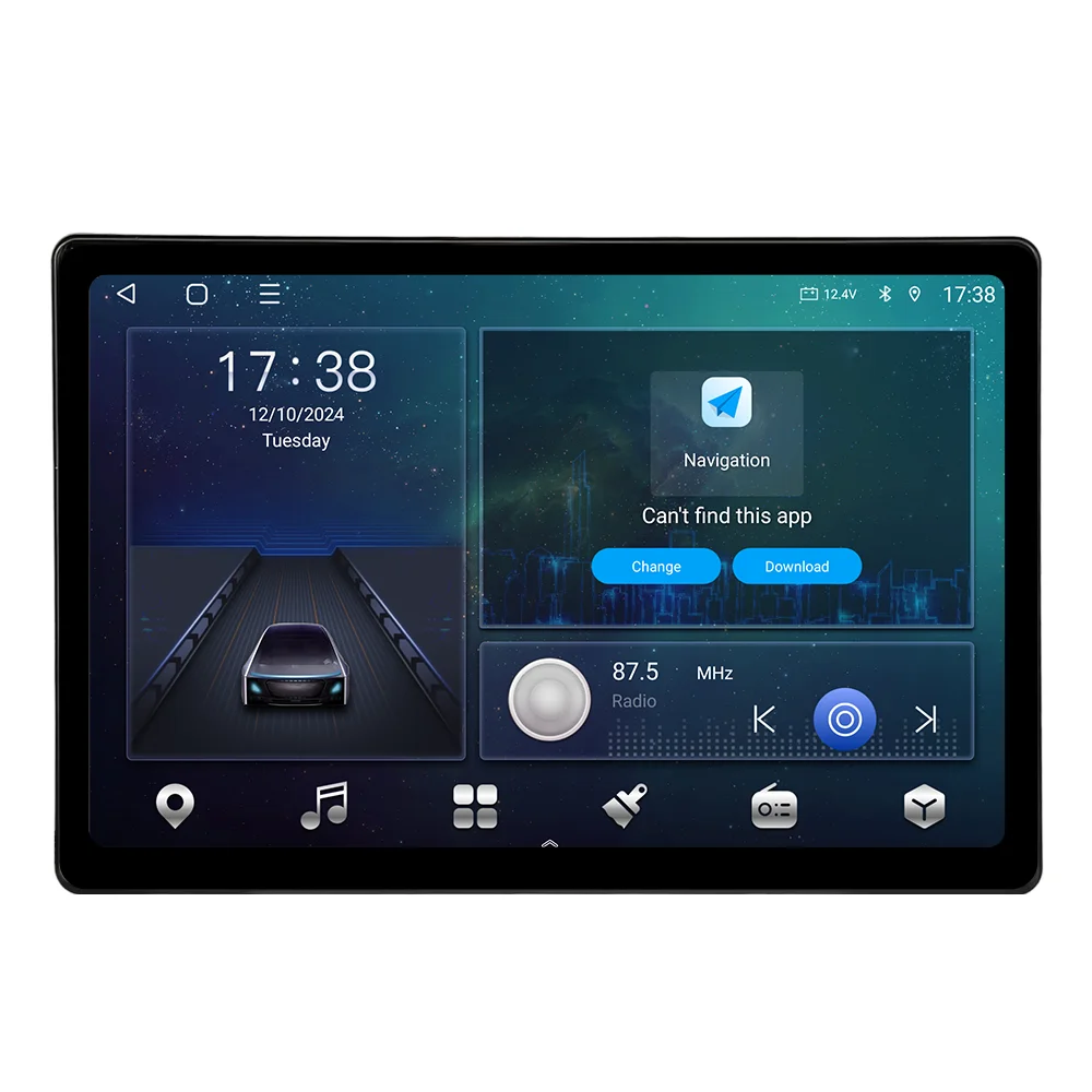 Android 14 CarPlay 360 Panorama 14inch IPS Car Radio With DVR FM Transmitter Built-in WiFi-1 Year Warranty