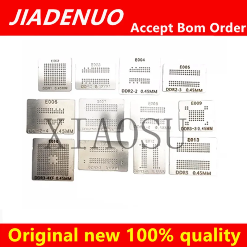 15pcs/lot Full Set BGA Reballing Stencil Dedicate Kit For DDR DDR2 DDR2-3 DDR3-2 DDR3-3 DDR5 DDR6 DDR7 DDR2-2