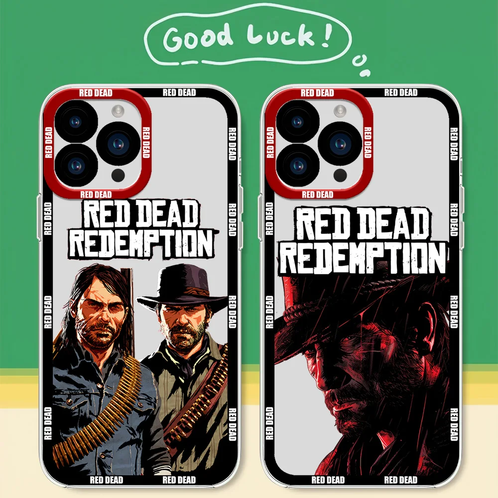 Game Red Dead Redemption For iphone 11 12 13 14 15 16 Mini Plus Pro Max Transparent Shell