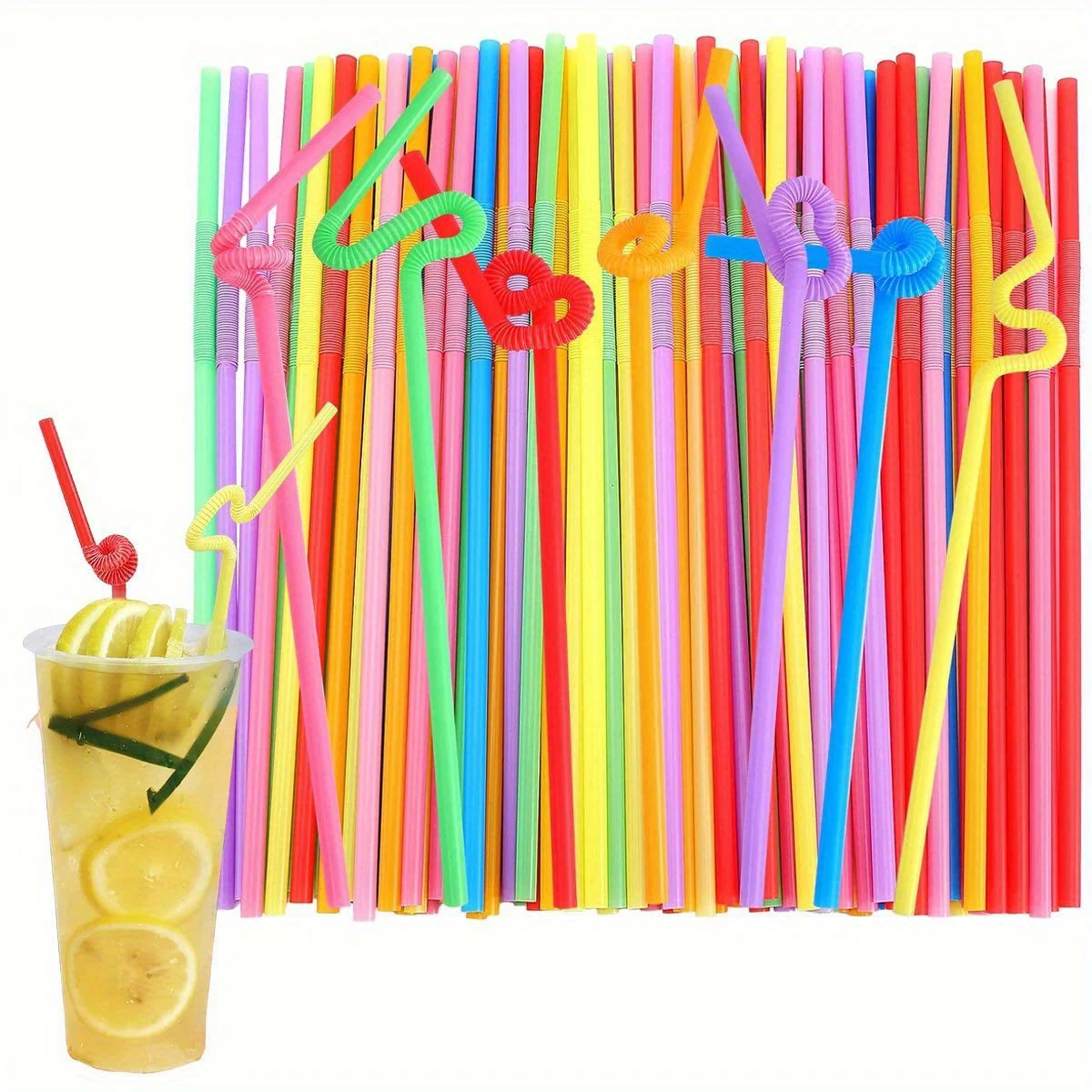 

100 шт. красочные гибкие соломинки, черные прозрачные соломинки, художественная трубка для длинных напитков для коктейлей, чая с молоком, колы, домашнего сока ZSY