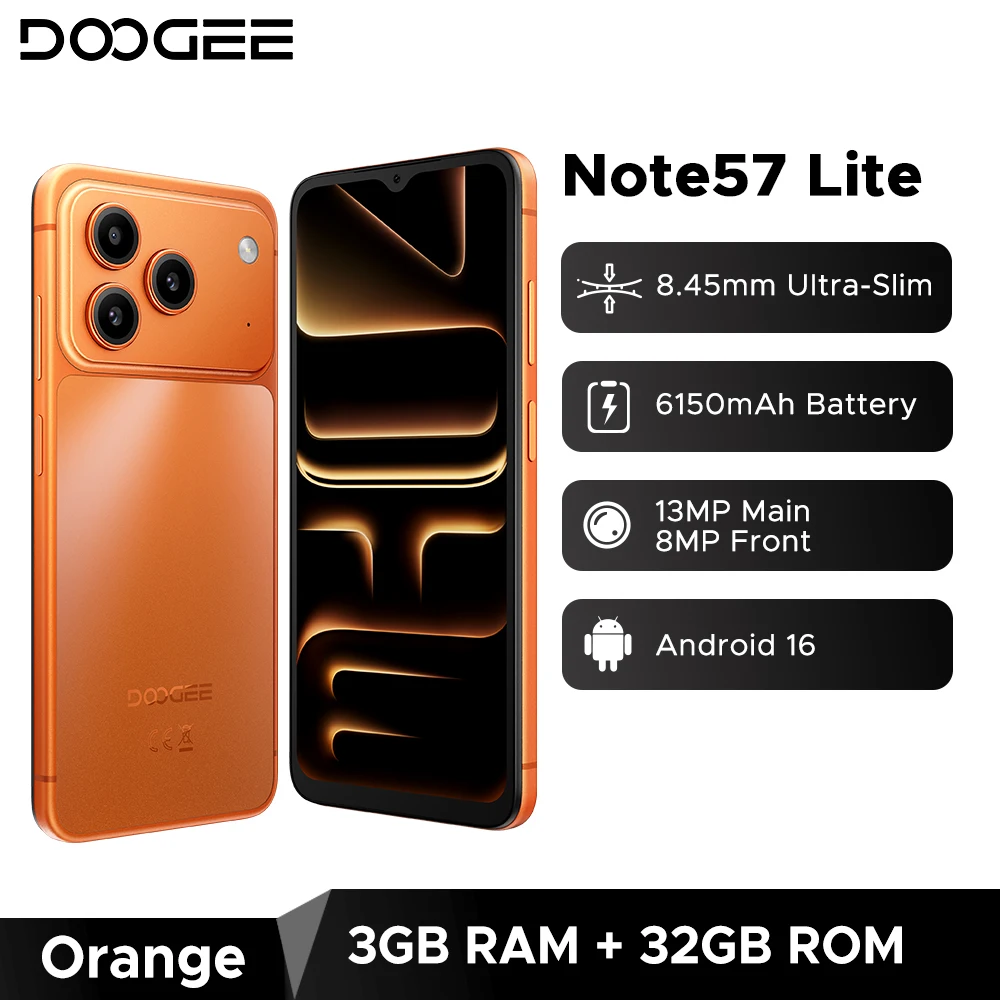 DOOGEE Note57 Lite 6150mAh 3GB+32GB ブルー 特別割引