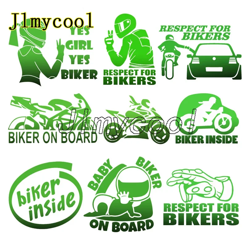 Respect for Bikers Car Sticker Interesting Vinyl Wrap For Auto Door Handle Decal Body Funny Car Decoration