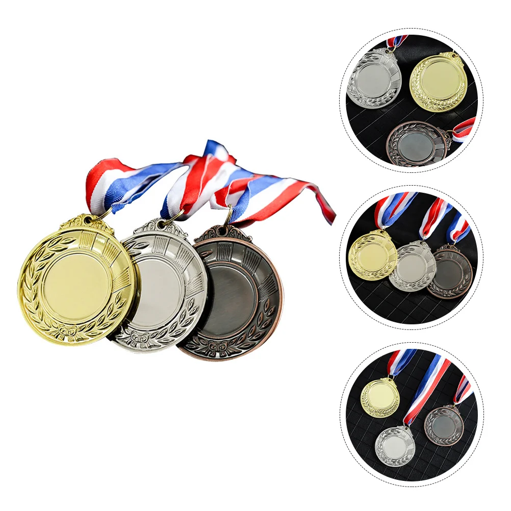 

3Pcs Sturdy Competition Medals Set Official Style Award Medal for Race Tournament Champion Honor Recognition Trophy