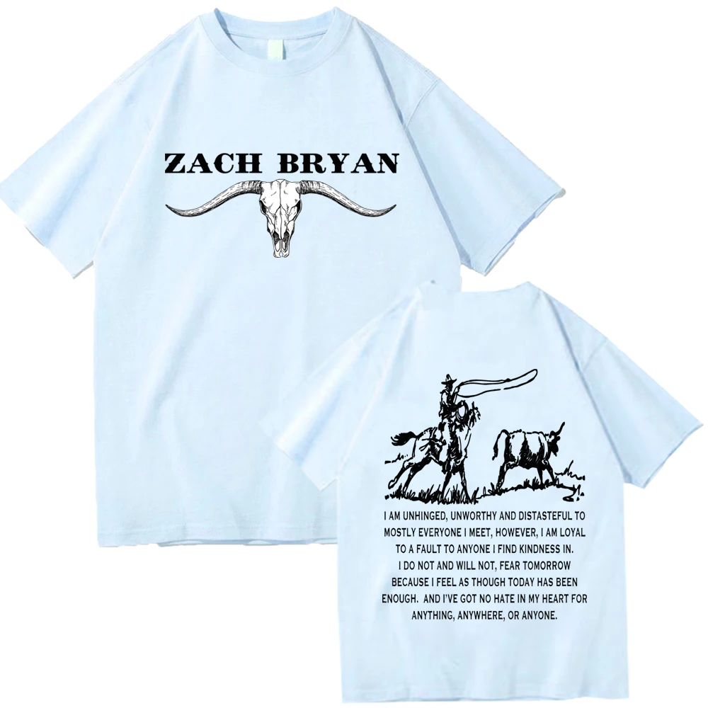 Zach Bryan Horse Cowboy T-Shirts Man Woman Harajuku O-Neck Short Sleeve Shirts