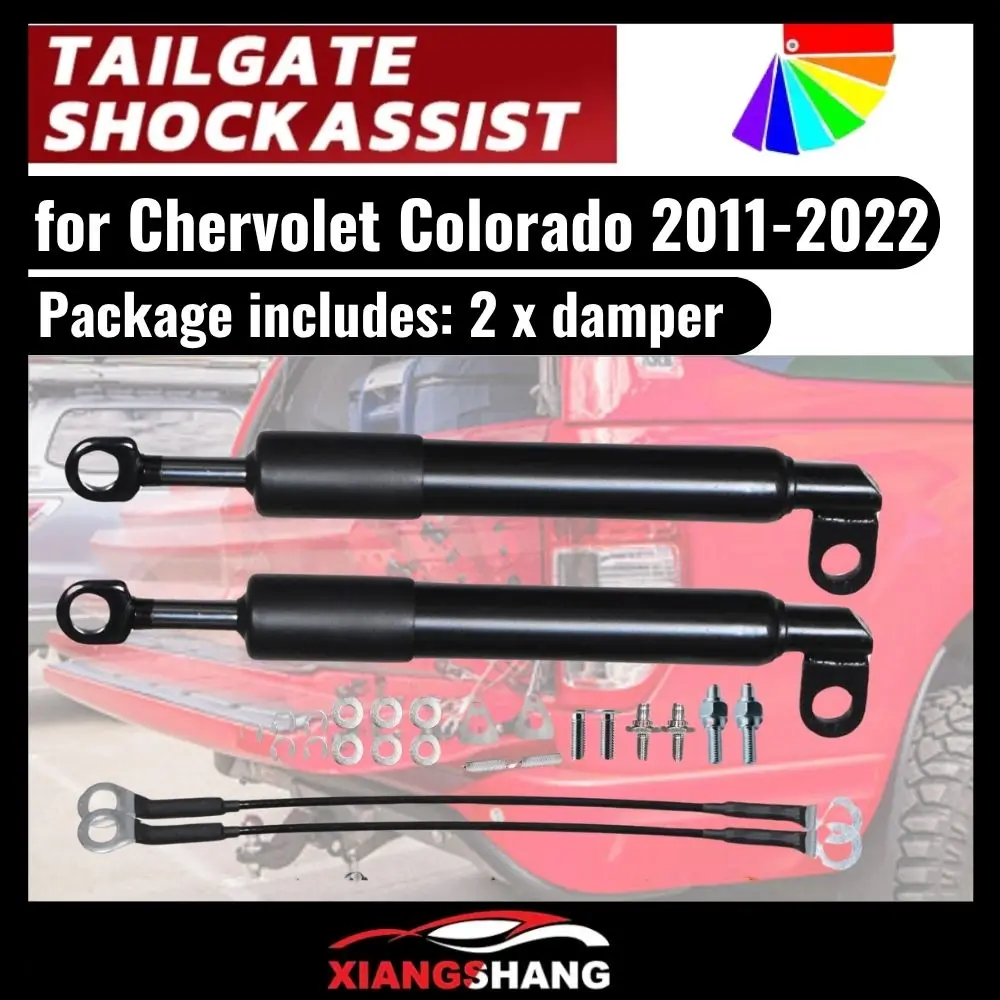 2PC Shock Assist for Chervolet Colorado (RG; Global Version) 2011-2022 Stainless Rear Tailgate Slow Down Gas Struts Damper