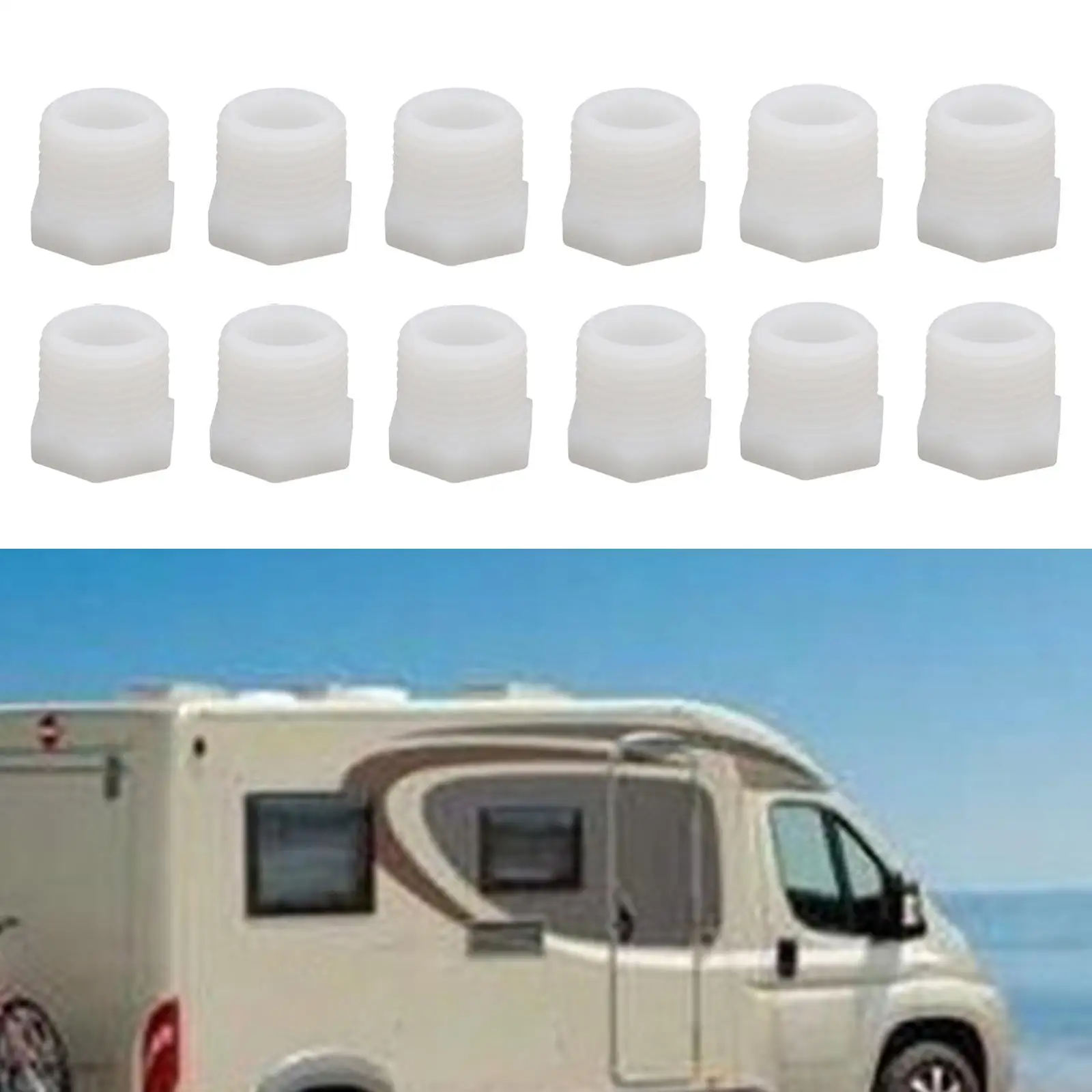 

12x RV Water Heater Drain Plug Premium Repair Assembly Good Performance Easily Install Spare Parts for RV Camper Trailer