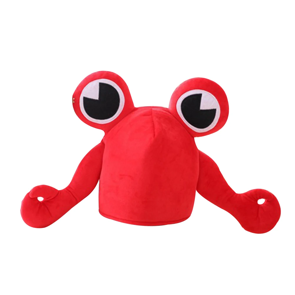 

Crab Head Hat Funny Cosplay Headwear Cap Holiday Costume Props Cartoon Winter Photo Soft Comfort Unisex Party Accessories