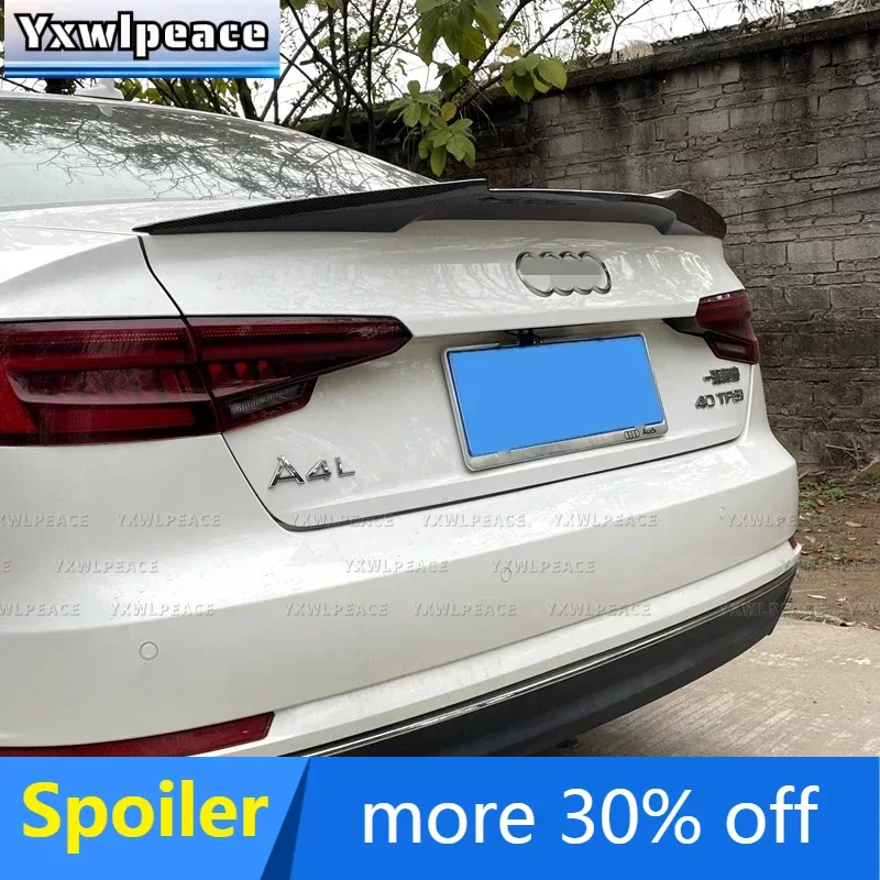 

For Audi A4 B9 2017-2023 M4 Style Spoiler High Quality ABS Plastic Primer Color Rear Trunk Lip Spoiler Body kit accessories