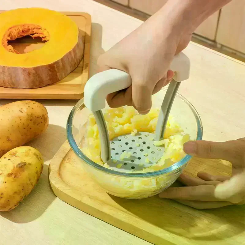 1Pcs Manual Potato Masher Durable Potato Ricer Kitchen Vegetable Masher With Non-Slip Handle Fruit Juicer Kitchen Gadgets