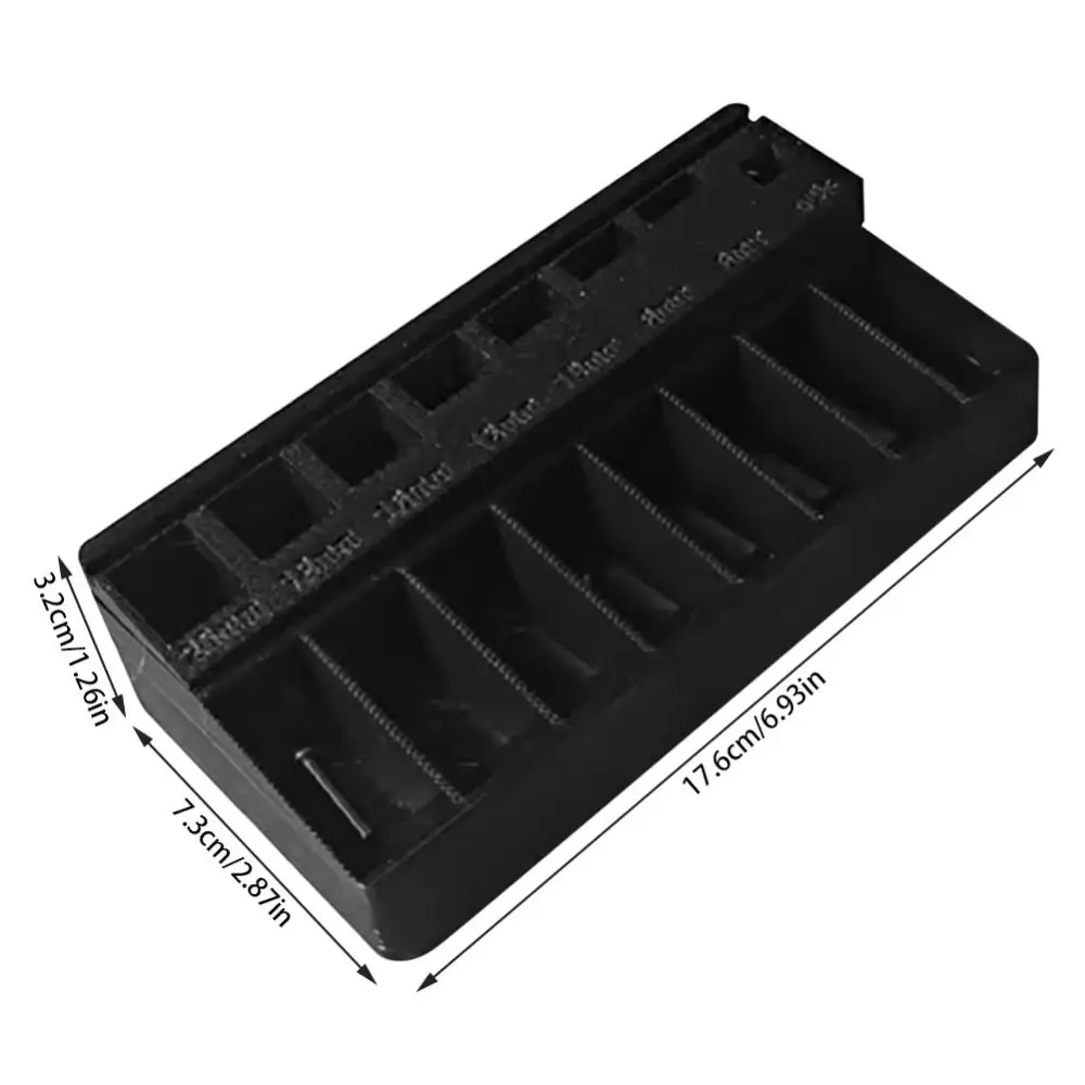 7 Measuring Slots M3 Bolt Sorter Large Capacity Tray Screw Toolbox Organizer Precision-Sort Space-Saving Screw Length Sorter