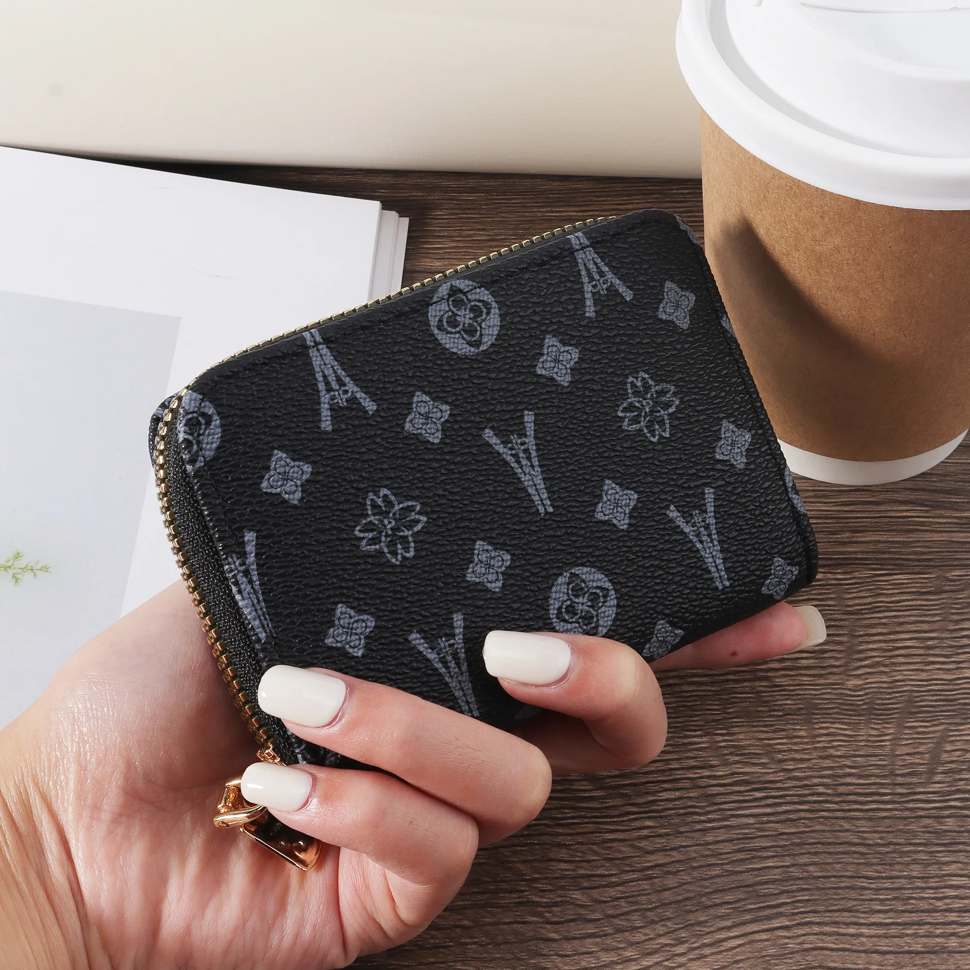 

New Fashion Women's Credit Card Wallet, Zipper Around Coin Wallet, Women's Zipper Case Holder