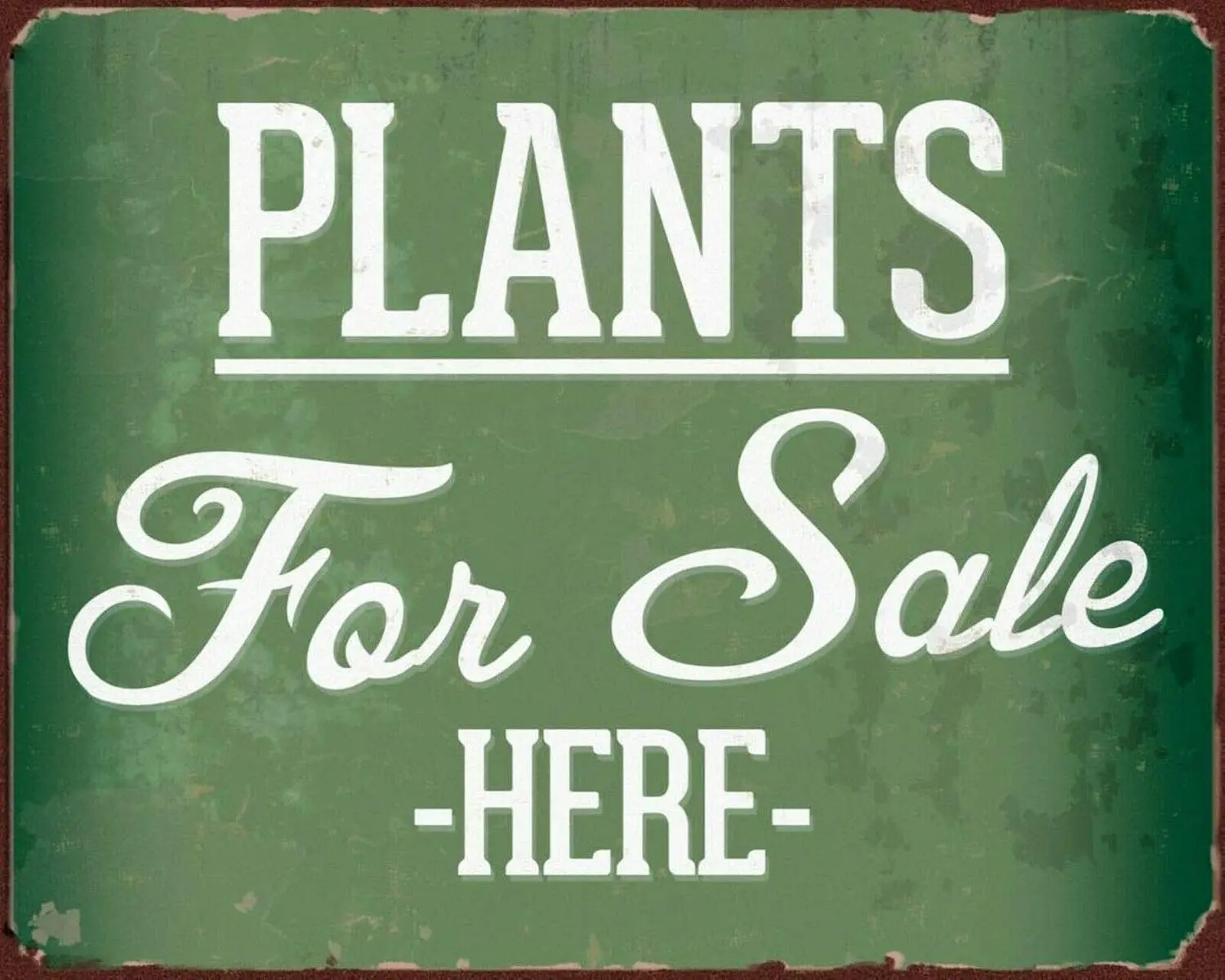 ZMKDLL Plants for Sale Garden Centre Allotment Greenhouse Flowers Metal Tin Sign, -L8--Tin Sign