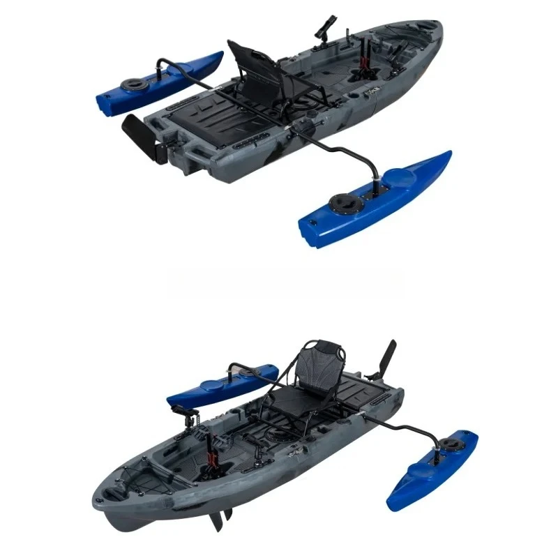 LSF Modular Fishing Kayak Splicing Kayaks Two Section Pedal Drive Kayak for Water Sports