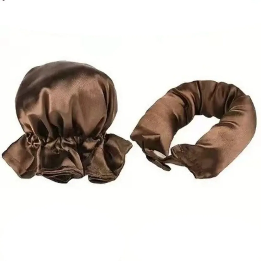 2Pcs/Set DIY Heatless Curling Rod Set Pillow Soft Rollers Hair Caps No Heat Hair Curler Silk Curls Hair Styling Tools