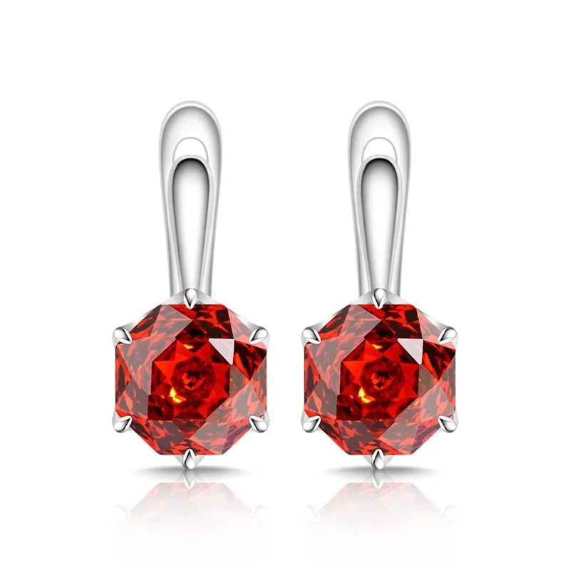 925 Sterling Silber Stilvolle Einfache Rosenschliff Hochkarätige Diamant-Damenohrringe Ohrclips Geburtstagsgeschenk – Detail 9