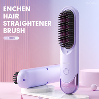ENCHEN Electric Hair Brushes Professional Hair Straightener Brush Rechargeable Styling Tools Comb Hairdressing Hair Stuff H100